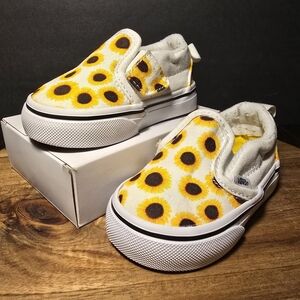 Vans Sunflower Toddler Size 4.5 Infant Slip On Shoes